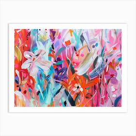 Abstract Floral Painting 5 Art Print