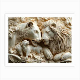 Lions 2 Art Print