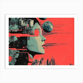 Futuristic Woman 1 Art Print