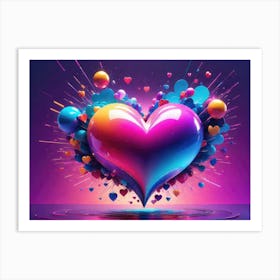 Colorful Heart Creative Art Print 11 Art Print