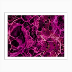 Abstract Purple Smoke Japanese Art 1 Art Print