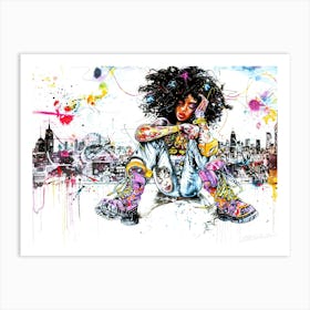 Little Miss Overthinker - Urban Zen Art Print