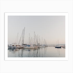 Sailboats At Sicily Art Print