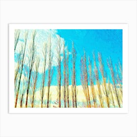Tree Lined Landscape Art Print
