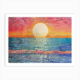 Sunset At The Beach 30 Art Print