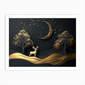 Deer In The Forest 6 Art Print