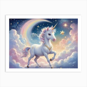 Unicorn In The Sky 10 Art Print