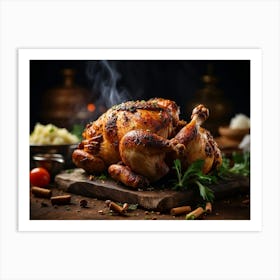 Leonardo Diffusion Xl Delicious Tobacco Chicken Cinematic Food 3 Art Print