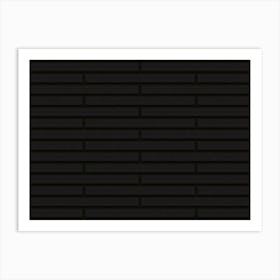 Black Oak Style Brick Tile Art Print