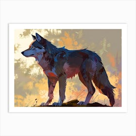 Wolf Painting 12 Art Print