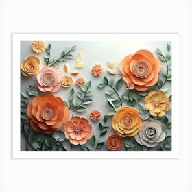 3d Floral Craft 6 Art Print