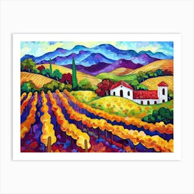 Vineyards Of California Art Print