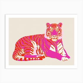 Relaxing Tiger Art Print