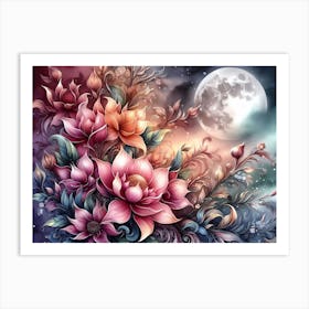 Lotus Flower Painting 11 Art Print