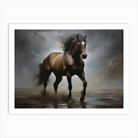 Black Horse 4 Art Print