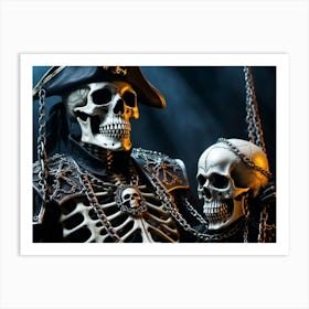 Pirate Skeleton's Chambers Art Print