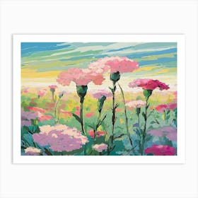 Pink Carnations Art Print