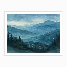 Night In The Mountains 3 Art Print