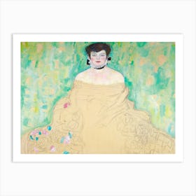 Lady In Yellow Dress Art Print