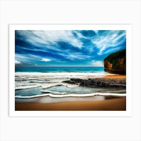 Cliffs And Waves Art Print