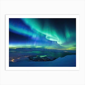 Aurora Borealis Window Seat View Art Print