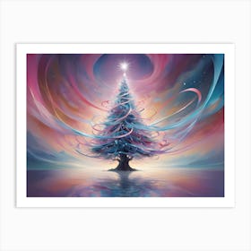 Abstract Art Christmas Tree Art Print
