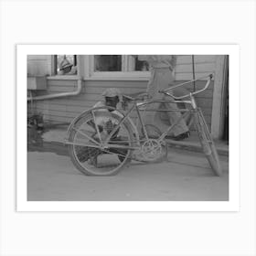 Inflating Bicycle Tire, Abbeville, Louisiana By Russell Lee Art Print