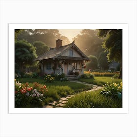 House In The Garden Art Print