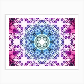 Abstraction Purple Mandala Pattern 2 Art Print