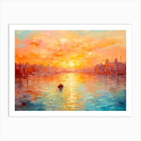 City Water Light Play Art Print