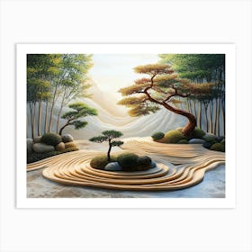 Zen Oil Serene Art Print