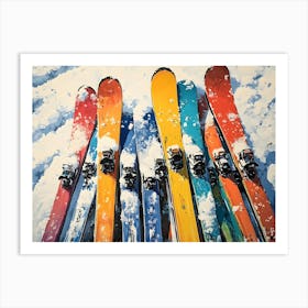 Ski Decor 3 Art Print