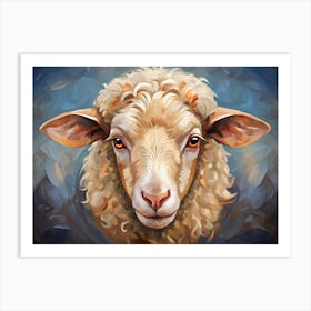 Close Up Portrait Of A Sheep Art Print