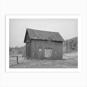 Old Barn In Ghost Mining Town Near Deadwood, South Dakota By Russell Lee Art Print