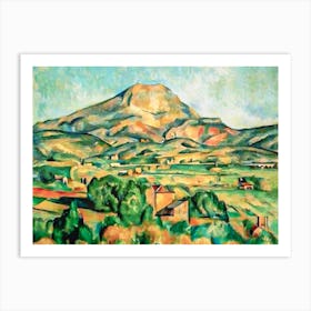 Mont Sainte-Victoire by Paul Cezanne | Date: c.1895 Original Location: Barnes Foundation, Philadelphia | "La Montagne Saint Victoire" (Mont Sainte-Victoire seen from Bellevue) in HD Remastered Vibrant Art Print