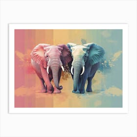 Elephants Art Print