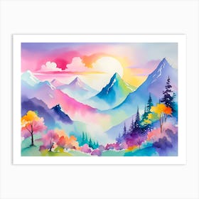 Mountain landscapes Art Print