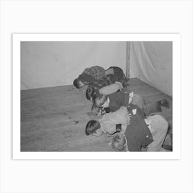 Peanut race, Amateur night at the FSA (Farm Security Administration) mobile camp for migratory farm workers Art Print