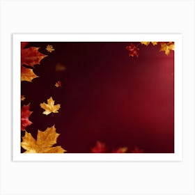 Autumnal Gradient Splash Transitioning From Warm Russet To Deep Burgundy Celebrating Thanksgiving (5) Art Print