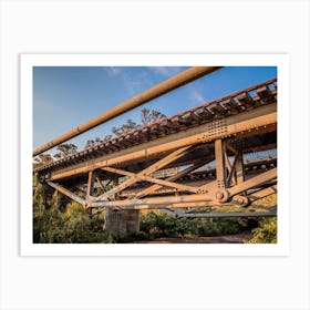 Old Iron Railway Bridge In A Rural Area In The Afternoon Art Print