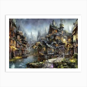 Fantasy City 4 Art Print