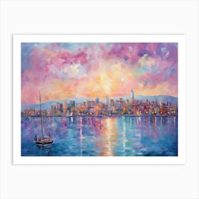 Sunset In San Francisco Art Print