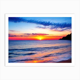 Sunset At The Beach 123 Art Print