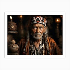 Indian Man Paintings Art Print Art Print