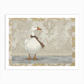 Goose In A Scarf Kids and Nursery Art Print