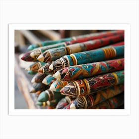 Wooden Pencils Art Print