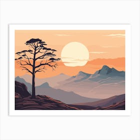 Sunset Landscape Art Print