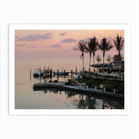 Pink Skies at The Keys Art Print