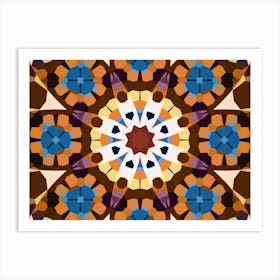 Mosaic Purple And Orange Art Print