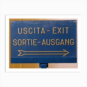 Exit Sign Photography Art Print